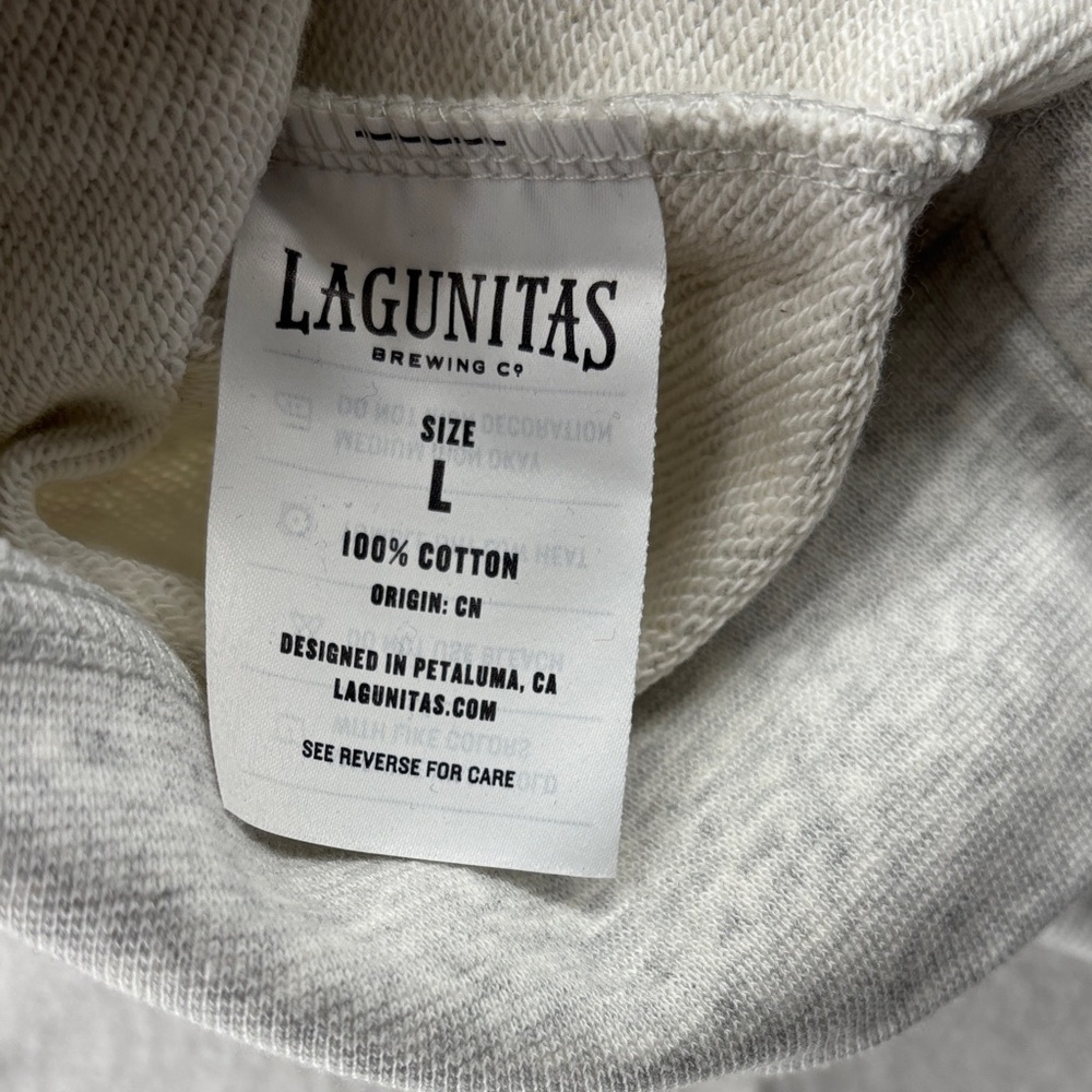 NEW! Lagunitas Men's Light Gray Pullover Hoodie - Large - Picture 10 of 11